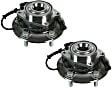 SET-MO515150-2 Front, Driver and Passenger Side Wheel Hub, 5 Lugs, With Bearing, 3.6L, 6Cyl, Problem Solver Series