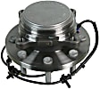 SET-MO515154-2 Front, Driver and Passenger Side Wheel Hub, 8 Lugs, With Bearing, RWD, Problem Solver Series