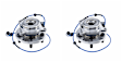 SET-MO515164-2 Front, Driver and Passenger Side Wheel Hub, 5 Lugs, With Bearing, Problem Solver Series