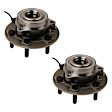 SET-MO515178-2 Front, Driver and Passenger Side Wheel Hub, 5 Lugs, With Bearing