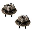 SET-MO515179-2 Front, Driver and Passenger Side Wheel Hub, 6 Lugs, 4WD