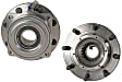 SET-MO515183-2 Front, Driver and Passenger Side Wheel Hub, 8 Lugs, 4WD, Problem Solver Series