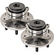 SET-MO515194-2 Front, Driver and Passenger Side Wheel Hub, 5 Lugs, RWD