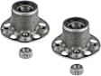 SET-MO520001-2 Front, Driver and Passenger Side Wheel Hub, 5 Lugs, Without Bearing