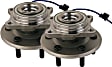 SET-MO541019-2 Rear, Driver and Passenger Side Wheel Hub, 6 Lugs, With Bearing, 3.5L, 6Cyl