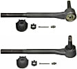 SET-MOES2033RLT-2 Front, Driver and Passenger Side, Outer Tie Rod End