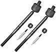 SET-MOES3461 Front, Driver and Passenger Side, Inner and Outer Tie Rod End