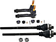 SET-MOES3488 Front, Driver and Passenger Side, Inner and Outer Tie Rod End
