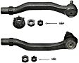 SET-MOES3491 Front, Driver and Passenger Side, Outer Tie Rod End
