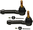 SET-MOES3537-F Front, Driver and Passenger Side, Outer Tie Rod End