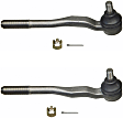 SET-MOES3547 Front, Driver and Passenger Side, Outer Tie Rod End
