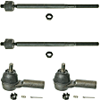 SET-MOES3631 Front, Driver and Passenger Side, Inner and Outer Tie Rod End