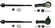 SET-MOES3669 Front, Driver and Passenger Side, Inner and Outer Tie Rod End