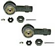 SET-MOES3704-F Front, Driver and Passenger Side, Outer Tie Rod End