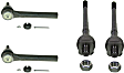 SET-MOES800046 Front, Driver and Passenger Side, Inner and Outer Tie Rod End