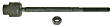 SET-MOES800086 Front, Driver and Passenger Side, Inner and Outer Tie Rod End
