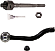 SET-MOES800358-F Front, Driver or Passenger Side, Inner and Outer Tie Rod End, Problem Solver Series