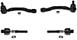 SET-MOES800459-F Front, Driver and Passenger Side, Inner and Outer Tie Rod End