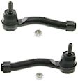 SET-MOES800574-F Front, Driver and Passenger Side, Outer Tie Rod End, Problem Solver Series