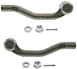 SET-MOES800589-F Front, Driver and Passenger Side, Outer Tie Rod End, Problem Solver Series