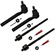 SET-MOES800763 Front, Driver and Passenger Side, Inner and Outer Tie Rod End