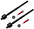 SET-MOES800763 Front, Driver and Passenger Side, Inner and Outer Tie Rod End