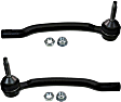 SET-MOES800857 Front, Driver and Passenger Side, Outer Tie Rod End