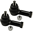 SET-MOES800874-F Front, Driver and Passenger Side, Outer Tie Rod End