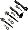 SET-MOES80381 Front, Driver and Passenger Side, Inner and Outer Tie Rod End
