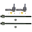 SET-MOES80574 Front, Driver and Passenger Side, Inner and Outer Tie Rod End