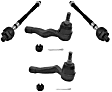 SET-MOES80578 Front, Driver and Passenger Side, Inner and Outer Tie Rod End