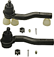 SET-MOES80584-F Front, Driver and Passenger Side, Outer Tie Rod End