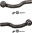 SET-MOES80602 Front, Driver and Passenger Side, Outer Tie Rod End, FWD