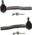 SET-MOES80602 Front, Driver and Passenger Side, Outer Tie Rod End, FWD