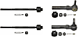 SET-MOEV370-C Front, Driver and Passenger Side, Inner and Outer Tie Rod End, RWD