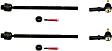 SET-MOEV407-F Front, Driver and Passenger Side, Inner and Outer Tie Rod End