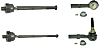 SET-MOEV456 Front, Driver and Passenger Side, Inner and Outer Tie Rod End