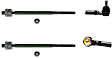 SET-MOEV80702 Front, Driver and Passenger Side, Inner and Outer Tie Rod End