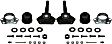SET-MOK5208-F Front, Driver and Passenger Side, Upper Ball Joint Problem Solver Series