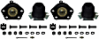 SET-MOK6122 Front, Driver and Passenger Side, Upper and Lower Ball Joint Problem Solver Series
