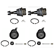SET-MOK6541 Front, Driver and Passenger Side, Upper and Lower Ball Joint