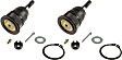 SET-MOK6696-F Front, Driver and Passenger Side, Upper Ball Joint Problem Solver Series