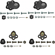 SET-MOK7393-F Front, Driver and Passenger Side, Upper and Lower Ball Joint Problem Solver Series