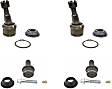 SET-MOK80197-F Front, Driver and Passenger Side, Upper and Lower Ball Joint