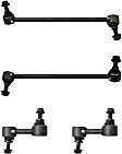SET-MOK80256 Front and Rear, Driver and Passenger Side Sway Bar Link, Problem Solver Series
