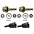SET-MOK80628-A Front, Driver and Passenger Side, Upper and Lower Ball Joint