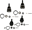 SET-MOK80629 Front, Driver and Passenger Side, Upper and Lower Ball Joint