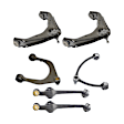 SET-MORK621355 Front, Driver and Passenger Side, Upper and Lower Control Arm