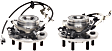 SET-MPAWH515008-F Front, Driver and Passenger Side Wheel Hub, With Bearing, 4WD