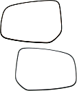 Driver and Passenger Side Mirror Glass, Non-Heated, No Blind Spot Feature, Backing Plate Included
